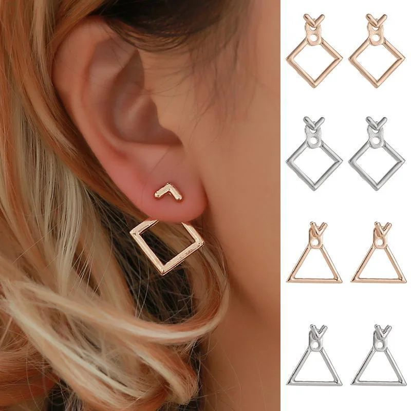 

Luokey Trendy Small Cute Stud Earrings For Women Earings Fashion Jewellery 2020 Geometric Square Brincos Pendientes Mujer Bijoux