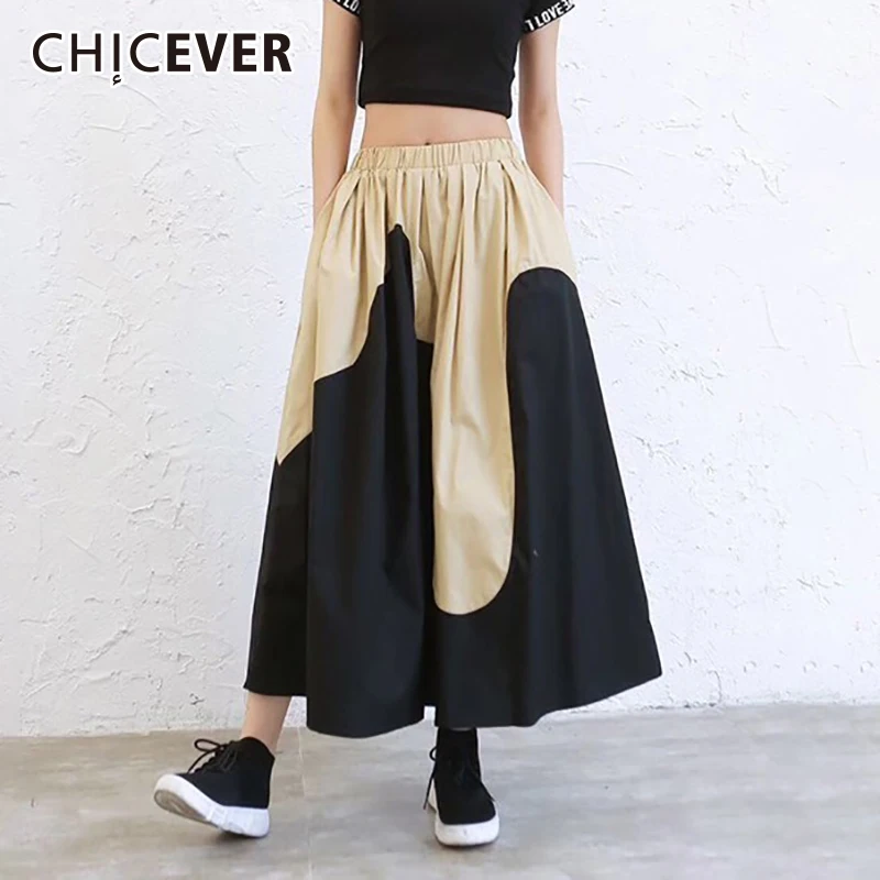 Женская юбка до середины икры CHICEVER свободная трапециевидной формы с высокой