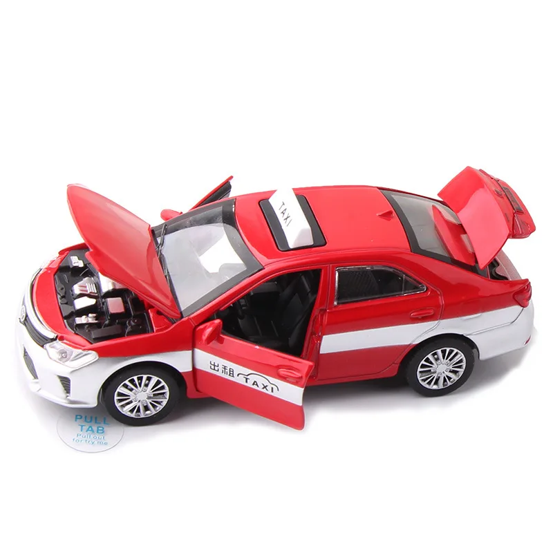 

Camry Taxi Cars for Boys All Doors Hood Trunk Open Sports 1/32 Toy Model Diecast with Box