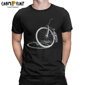 Fun Retro Bike T-Shirt for Men O Neck Cotton T Shirts Cycling Bicycle Short Sleeve Tee Shirt Adult Tops