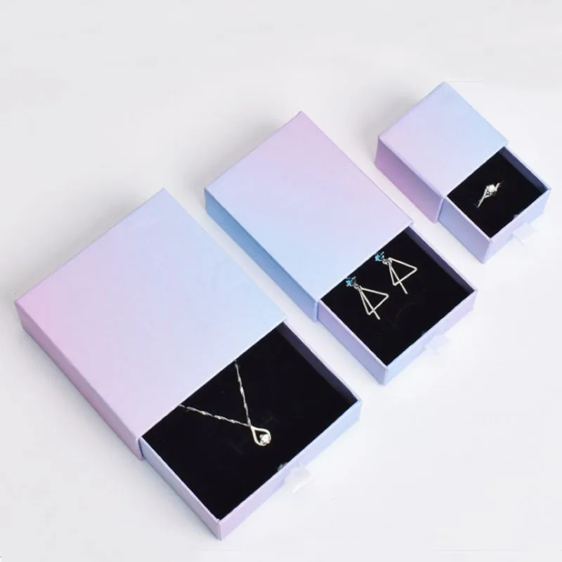 Коробка для ювелирных изделий синий Органайзер коробка обручальное кольцо