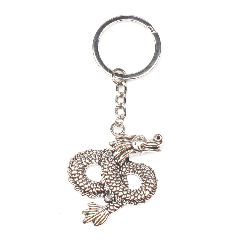 

New Creative Keychain 45x38mm Dragon Pendant Key Ring Fashion Jewelry Men and Women Gifts Car Charm Bag Party Souvenir Key Chain