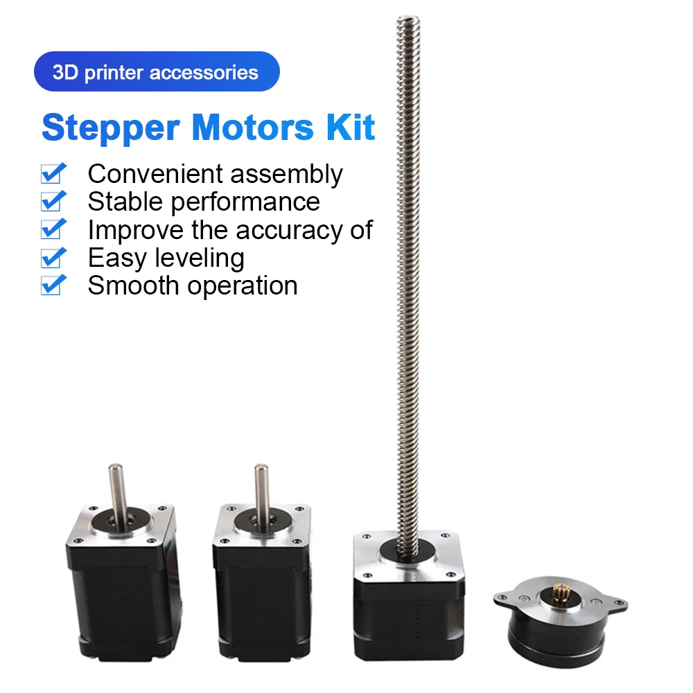 

3D Printer Stepper Motors Kit 200 mm Metal Integrated Lead Screw Stepper Motors for VORON V0.1 Parts