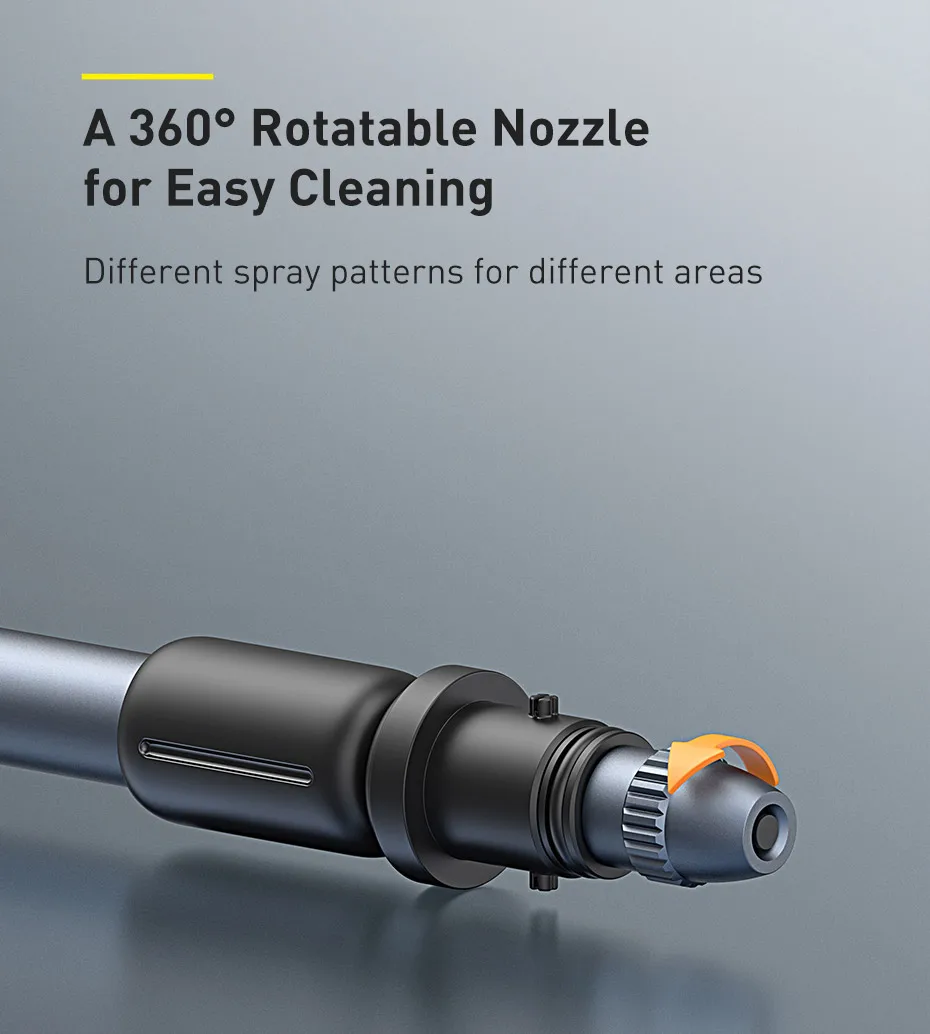 chube Vòi xịt tăng áp rửa xe và chổi lau xe hơi Baseus Clean Guard