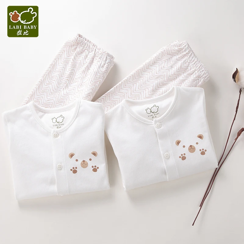 Детский пижамный комплект из 2 предметов хлопковая осенне-зимняя одежда для