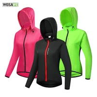 wosawe womens cycling jacket hooded bike wind coat water repellent bicycle windbreaker womens cycling jersey