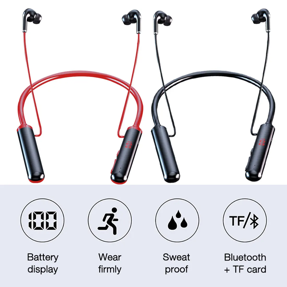 Беспроводная гарнитура 5 0 портативная Спортивная стереогарнитура Bluetooth с