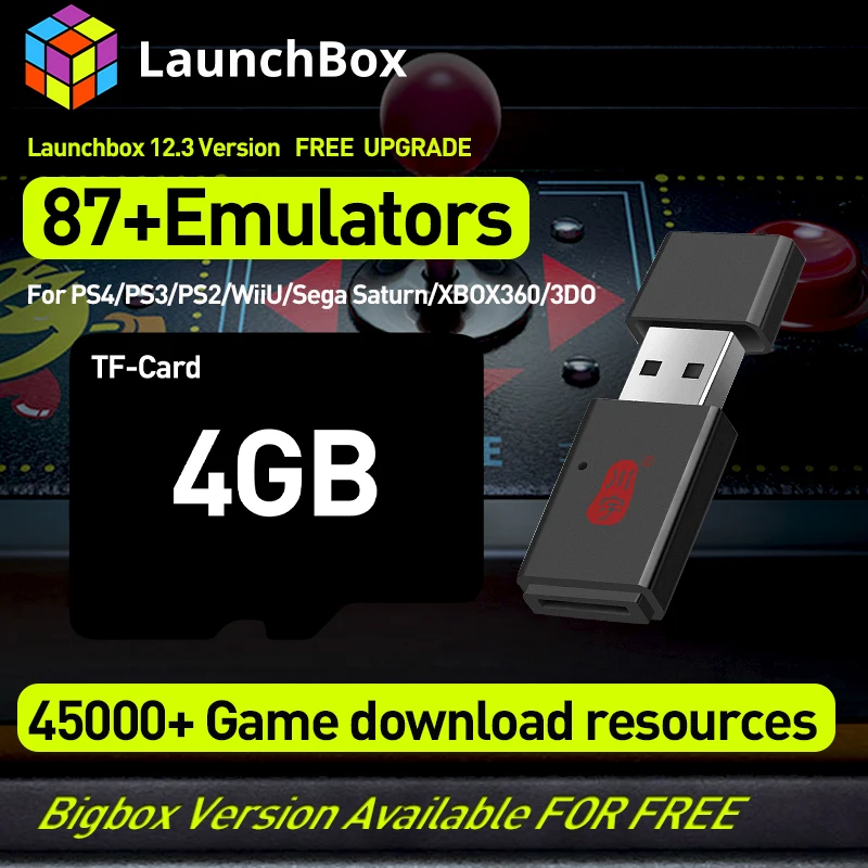 

Беспроводная TF-карта Bigbox 4G с 45000 играми 10000 + 3D играми 87 + эмуляторы для PS4/PS3/PS2/PSP/3DO/WiiU/SS