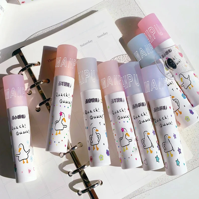 

Velvet matte lip gloss cute duck printing for lip makeup beauty cosmetic long lasting waterproof women liquid lipstick Hot Sale