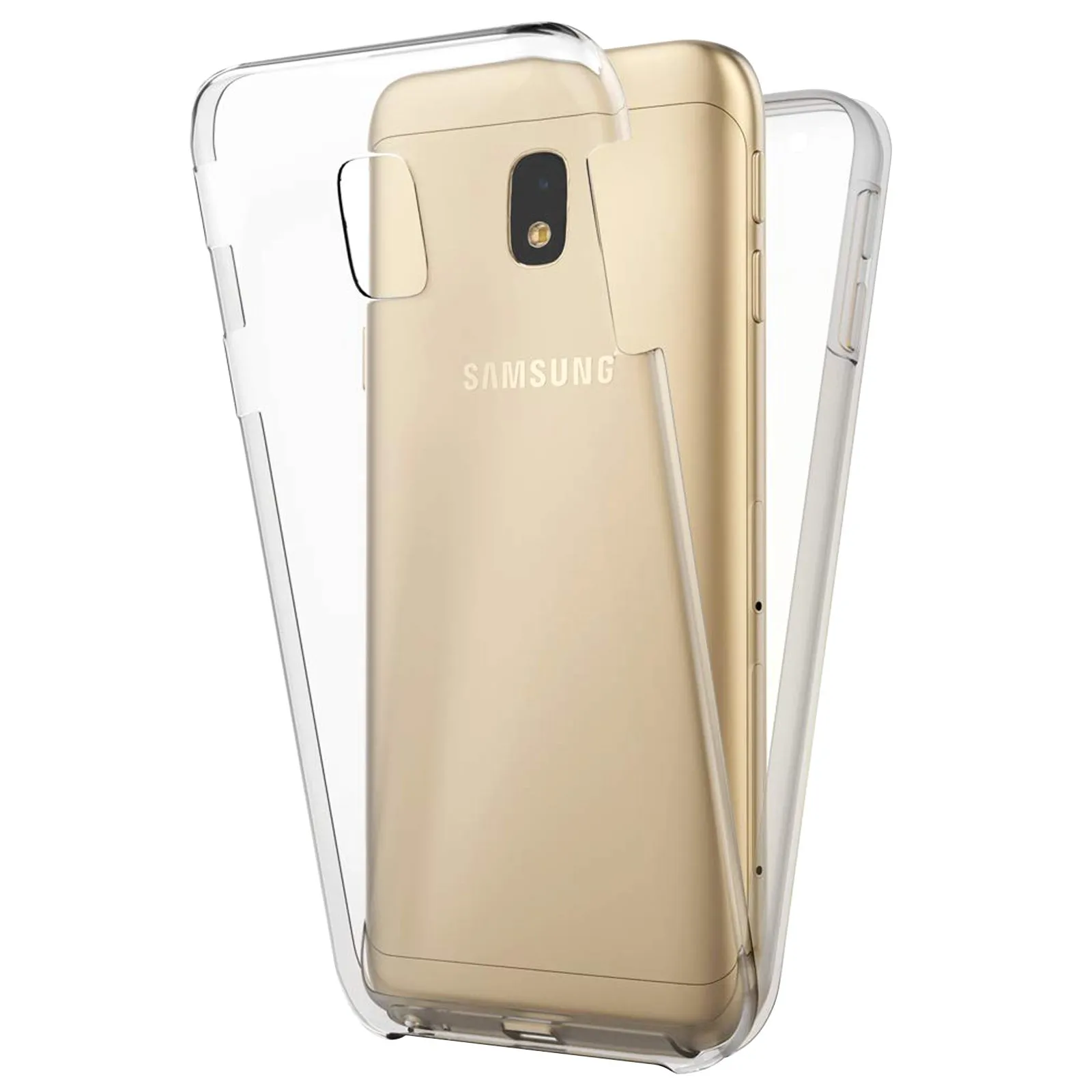 Чехол TBOC для Samsung Galaxy J5 (2017) (5 дюймов) прозрачный двусторонний с защитой на 360