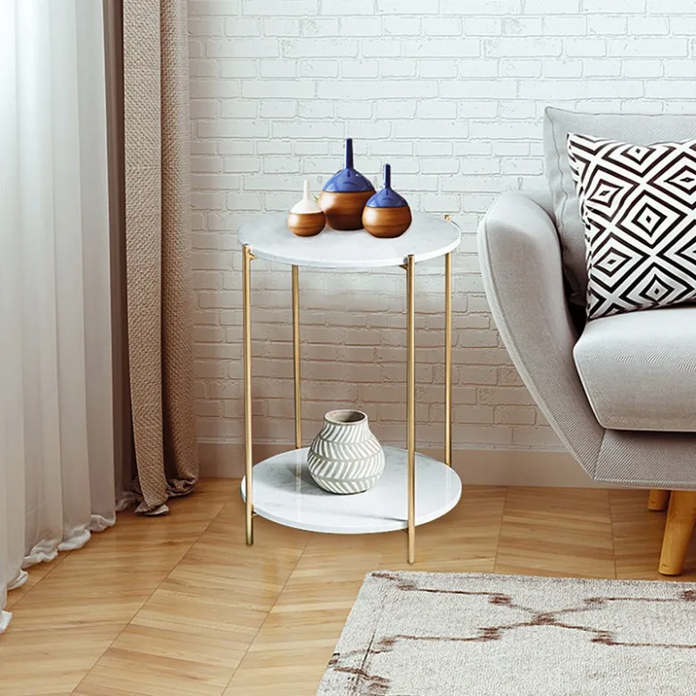 Новый скандинавский мраморный диван угловой маленький круглый столик для