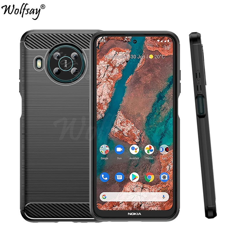 Чехол для Nokia X100 силиконовая задняя крышка из углеродного волокна X10 X20 X71 XR20 G10 G20 G50