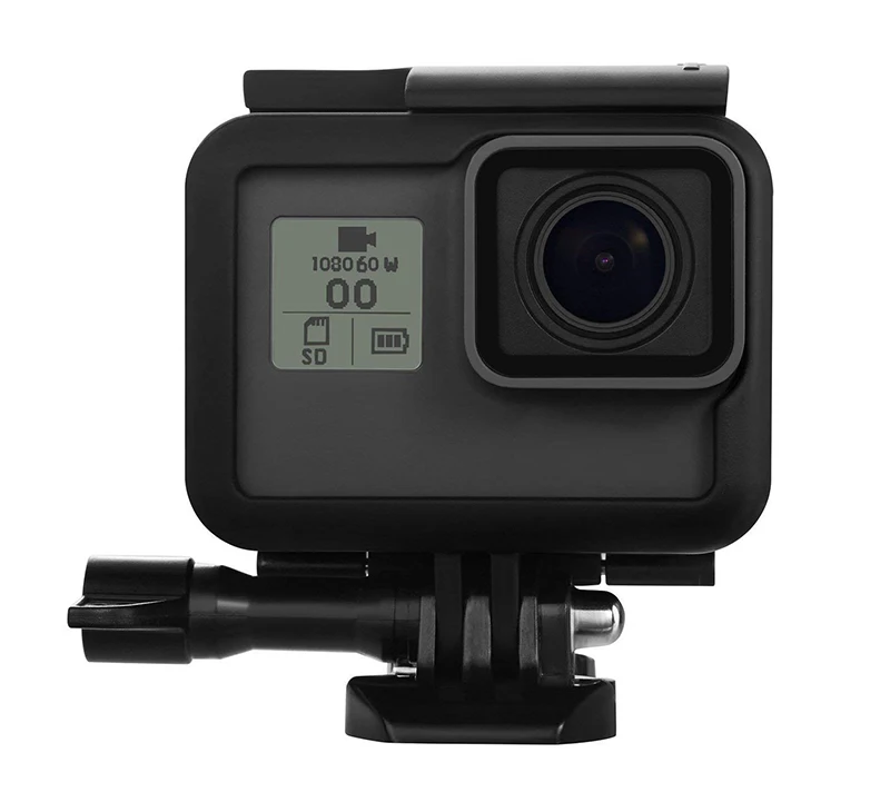 Для Go Pro аксессуар защитная рамка чехол Корпус клетка ж/крышка объектива Крышка для GoPro Hero 5 6 7 черная Экшн-камера