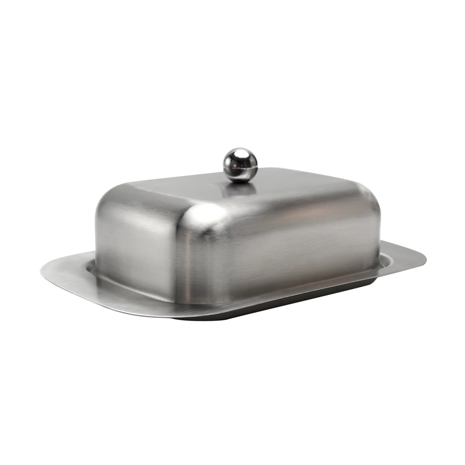 

1Pcs Butter Dish With Removable Lid New Kitchen Utensils Stainless Steel Cheese Fruits Food Keep Fresh Storage Tray​