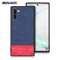 for samsung note 10 plus phone case shockproof back cover cloth fabric silicone soft edge protect case fabric for samsung note10