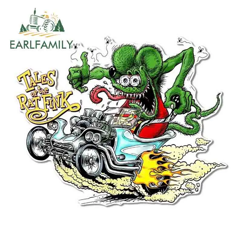 EARLFAMILY 13 см x 10 6 мультяшная Автомобильная наклейка для крысы FINK виниловая аниме