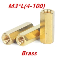 m3l4 100brass hex socket hexagon socket spacer standoff male to female screws board stud spacing bolts 207