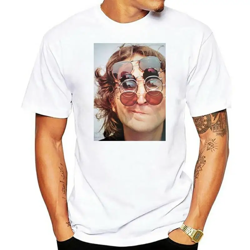 

Белая футболка John Lennon, доступные размеры, Мужская футболка
