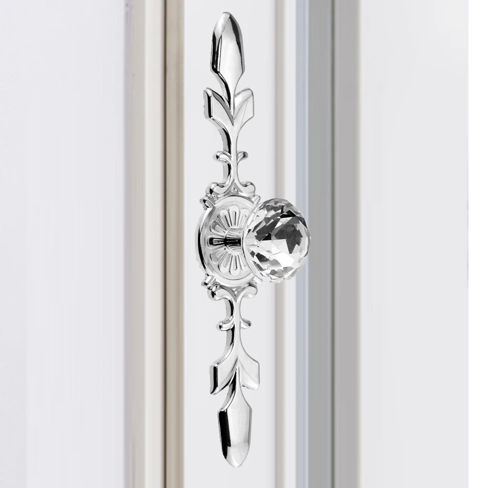 Прозрачная Хрустальная ручка в европейском стиле одно отверстие для шкафа