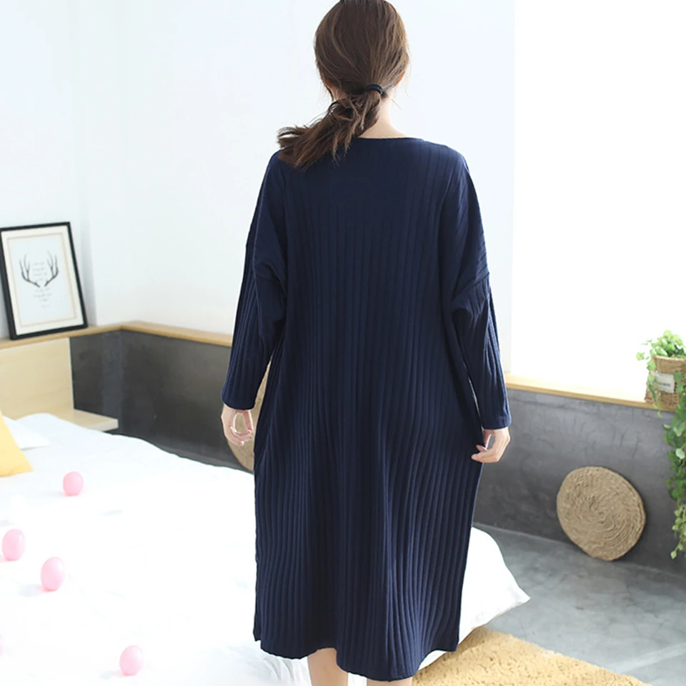 

Ladies Petticoat Women'S Cotton One-Piece Nightdress Oversized Loose Pajamas Home Clothing Korean Leisure Skirt Female Sleepwear