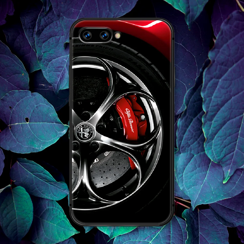 

Alfa Romeo Luxury Sport Car Phone Case For Huawei Honor 6A 7A 7C 8 8A 8X 9 9X 10 10i 20 Lite Pro Play black Coque Tpu Waterproof