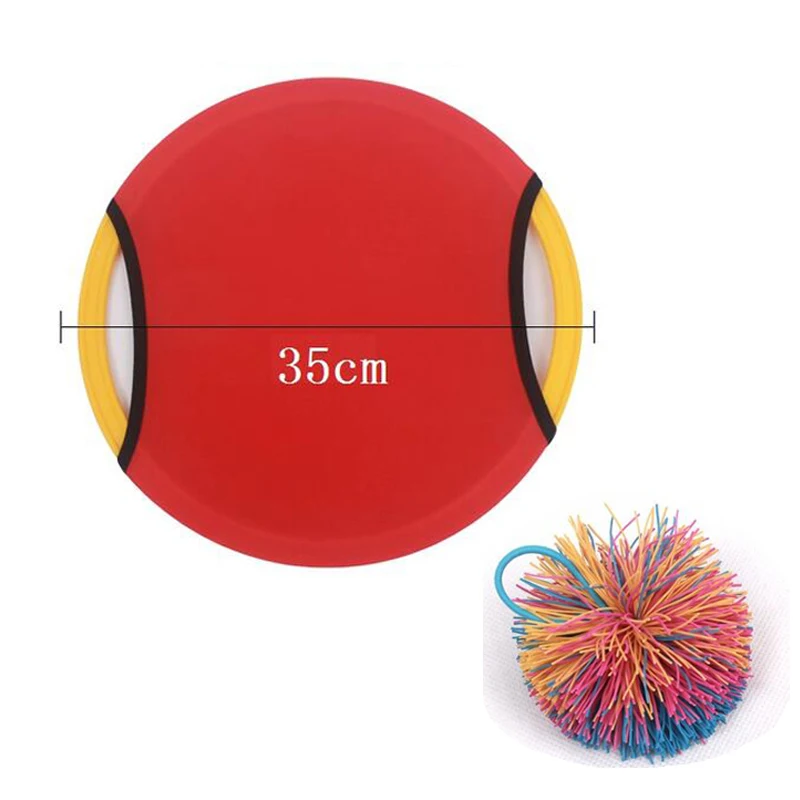 

1Pair Bouncy Disc Paddle Ball Games Toss And Catch Ball for Kids Outdoor Toys Giochi Bambini Jeux Enfant