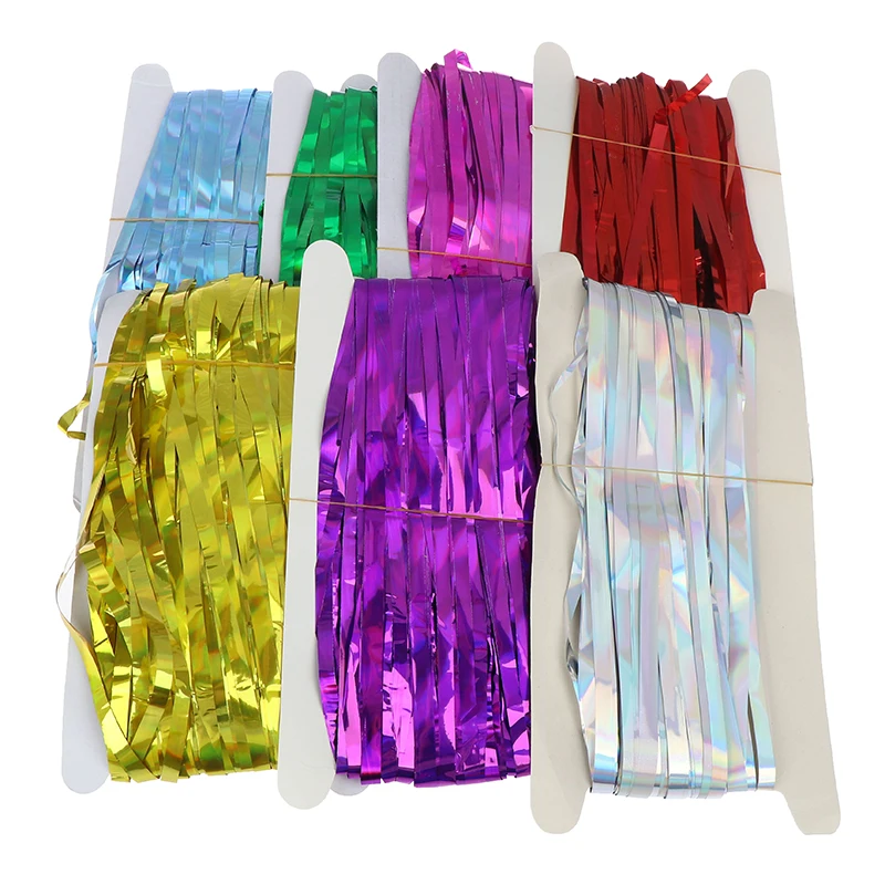 1/2 м цветные металлические блестки из фольги занавеска с бахромой украшение для