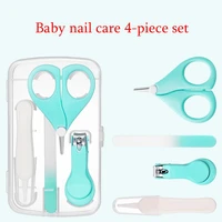 nail care baby four piece baby safety nail clippers scissors nail file set new pp material production scissor baby
