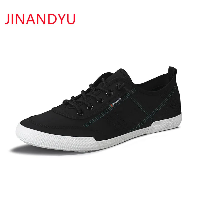 

New Fashion Men Casual Vulcanize Shoes British Fashion Elastic Canvas Sneakers Breathable Soft Bottom Sewing Light-weight Flats