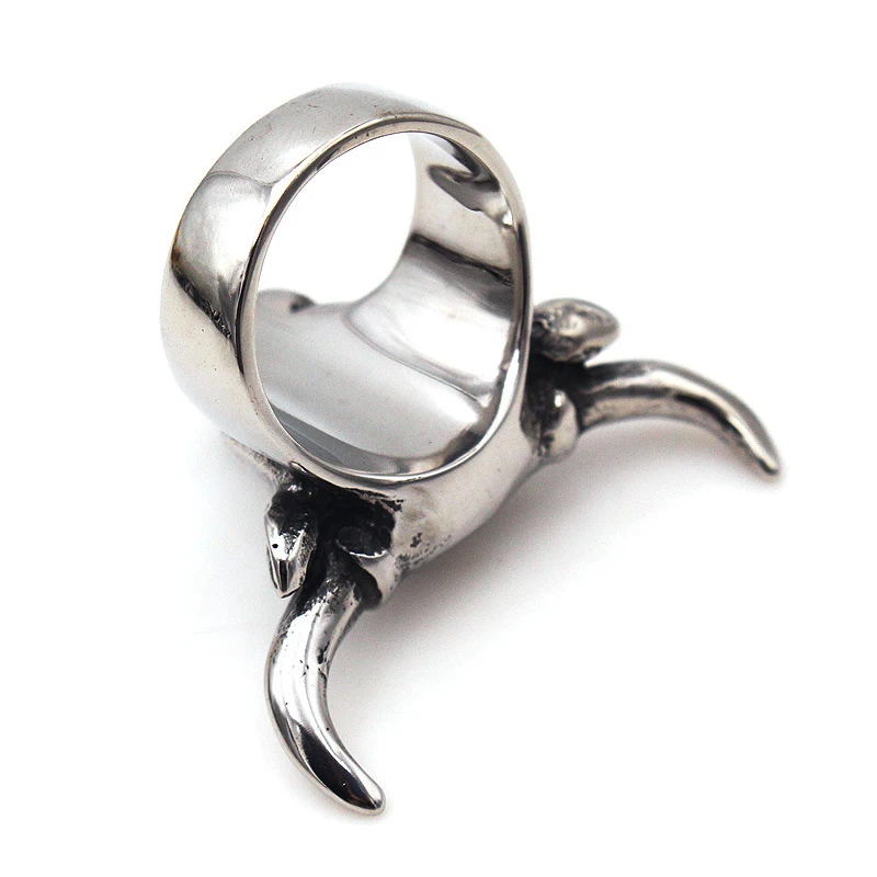 Мужское кольцо с головой быка из нержавеющей стали 316L вечерние кольца в стиле