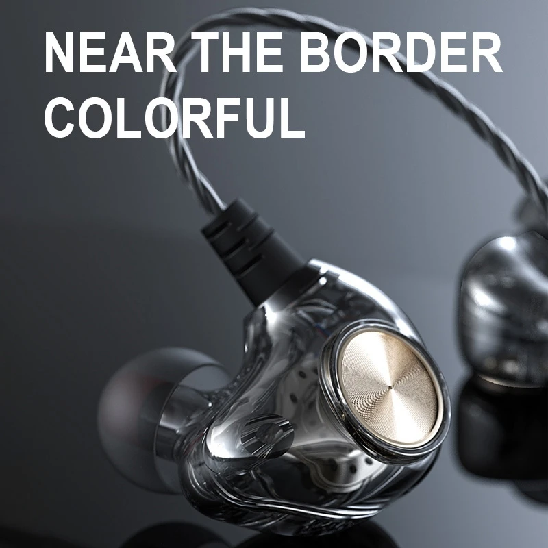 

Fonge K1 Transparent In-Ear Earphone Subwoofer Stereo Bass Earbuds Earphone with Mic for iPhone Xiaomi Earphone