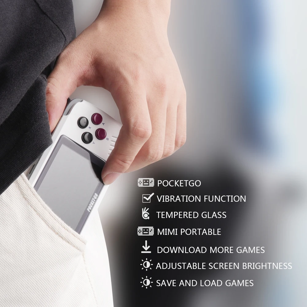 PocketGo, 2,4 дюймов ips экран мини Ретро игры ручной, открытый источник с внешним 8 Гб карты памяти игровая консоль