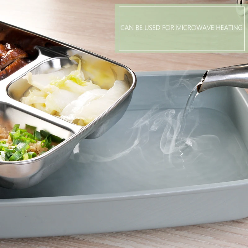 Stainless Steel Lunch Box Bento Boxes Leak proof Japanese Food Container Thermal Lunchbox Adult Children 4 Grid | Дом и сад