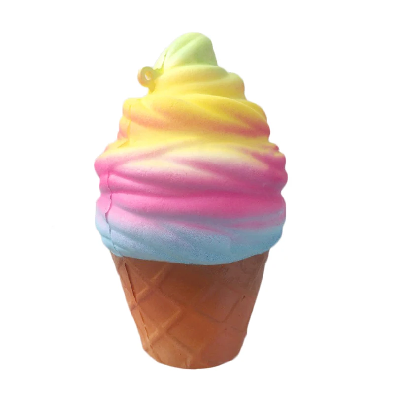 Забавная мягкая игрушка Радужное Мороженое Супер медленно поднимающаяся