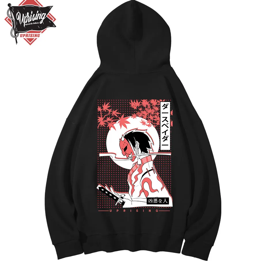 Худи с рисунком призрака мужская хлопковая уличная одежда в стиле хип-хоп со