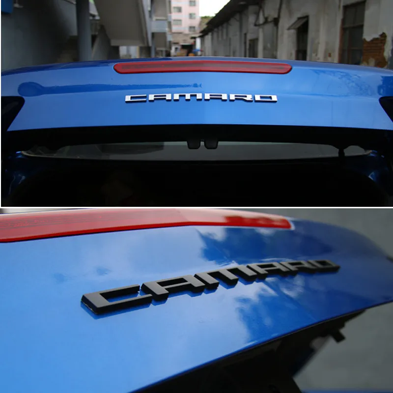 

Автомобильные 3D металлические наклейки с буквами CAMARO и логотипами, наклейки для Chevrolet CAMARO ZL1 1LE, Эмблема для заднего багажника автомобиля, зн...