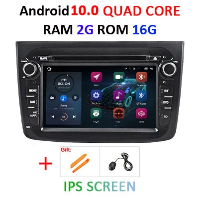 DSP ips HD 4G+ 64G Автомобильный DVD мультимедийный плеер Android 10 gps радио для Alfa Romeo Mito 2008-2012 Авто Радио стерео видео OBD2 DVR - Цвет: 2G 16G IPS B