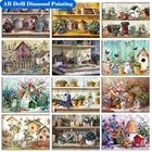Алмазная живопись AB, пейзаж, цветок, фотография 5D, квадратнаякруглая Алмазная мозаика, картина для украшения дома