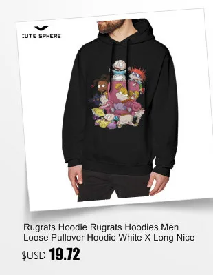 Rugrats худи Green Reptar Rugrats толстовки Красный Длинный пуловер худи мужские повседневные хлопковые уличные теплые толстовки