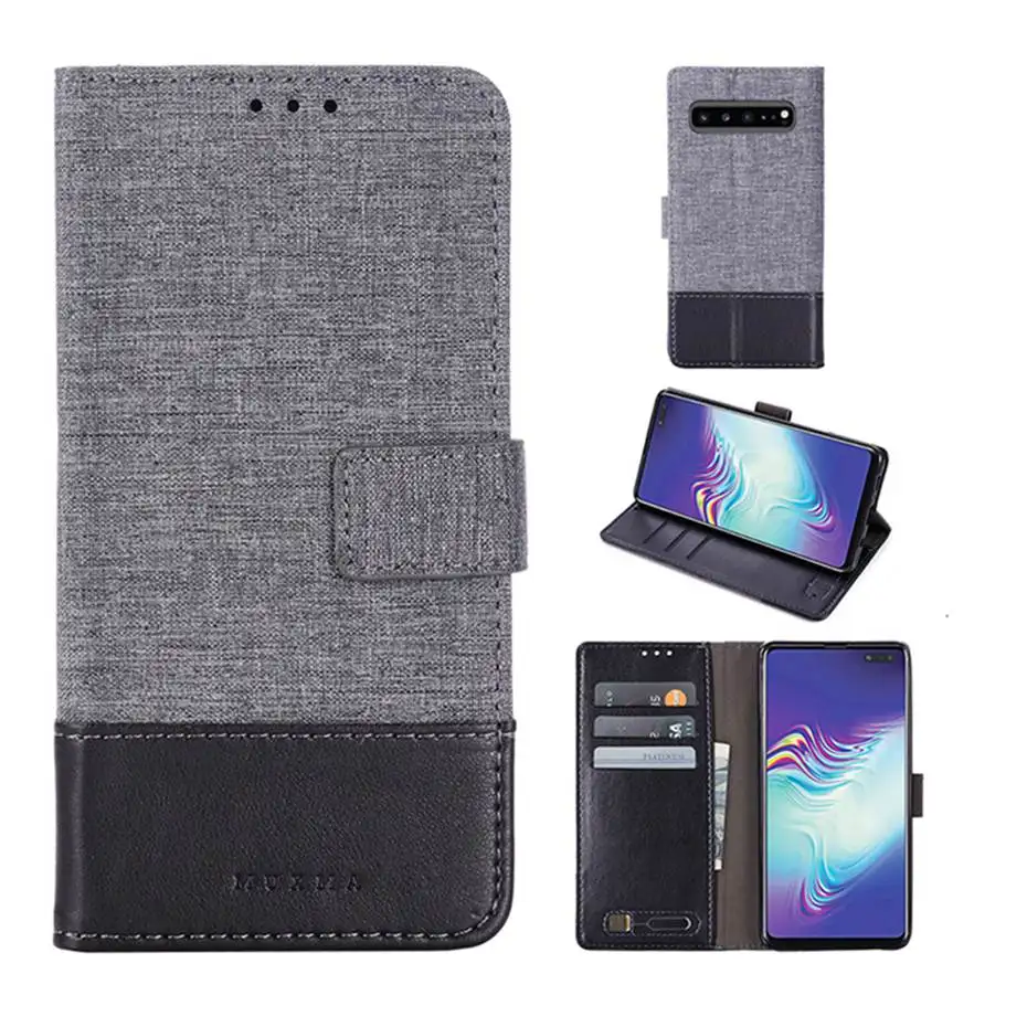 Джинсовый разноцветный кожаный чехол книжка для Samsung S10 S9 S8 S7 J1 J2 J3 J4 J5 J6 J7 Prime mini A3 A5