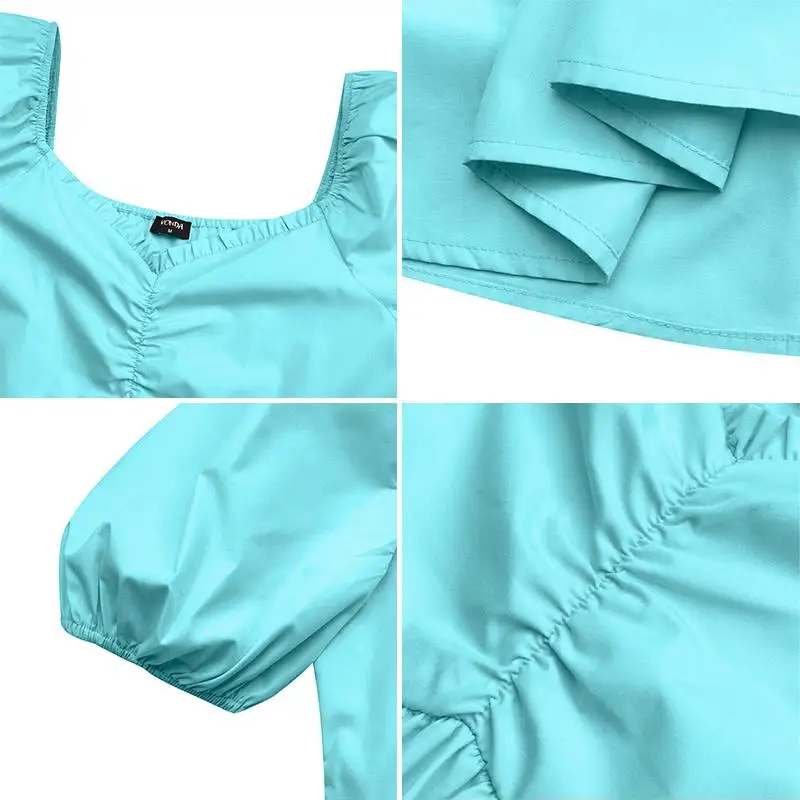 

Summer Short Sleeve Mini Dress VONDA Women Solid Pleated Dresses Bohemian Vestidos Plus Size Loose Beach Sundress Oversized Robe