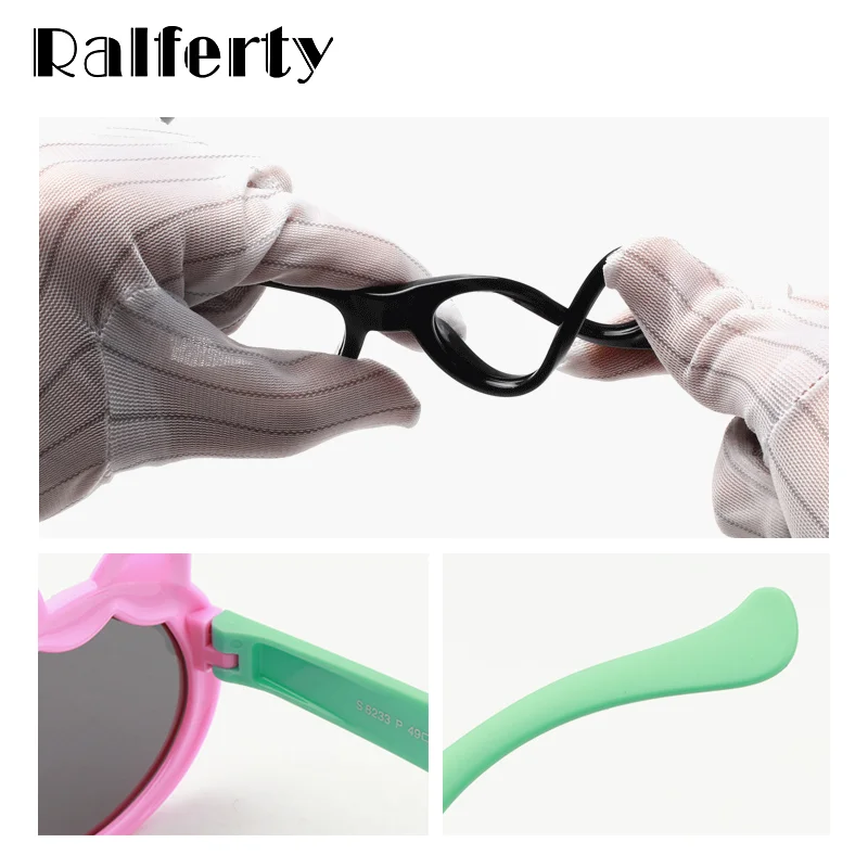 Небьющиеся детские солнцезащитные очки Ralferty поляризационные UV400 с милыми