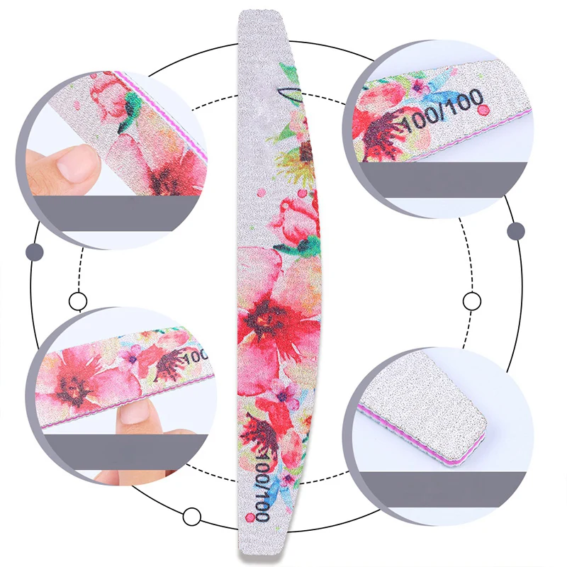 Пилки для ногтей 6 шт./компл. брикет педикюра и маникюра пилки полировки