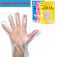 500pcsset disposable gloves food grade plastic gloves food service restaurant bbq clear gloves kitchen accessories dropship