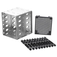 5 25 inch to 5x3 5 inch hdd hard drive cage rack diy hard disk box for 3 5 inch hard disk box computer storage expansion