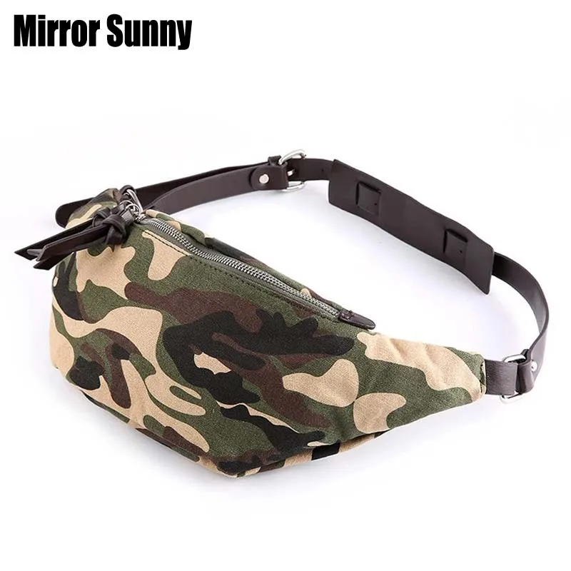Мужская Холщовая Сумка с зеркальным рисунком модная камуфляжная сумка через