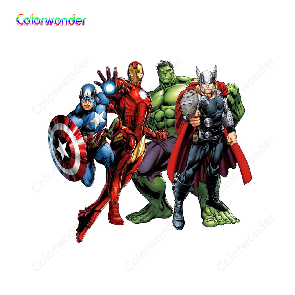 Белый фон серии супергероев фотография Железный человек Халк Капитан Америка и