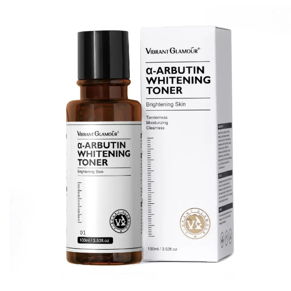 

1pc 100ml Arbutin Whitening Toner Brighting And Moisturizing Essence Reduce Dullness Spot Acne Marks Facial Skin Care