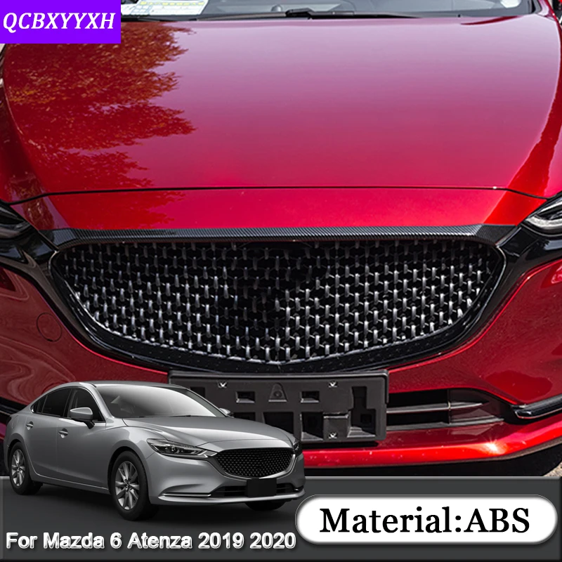 

Автомобильный Стайлинг для Mazda 6 Atenza 2019 2020, ABS Хромированная передняя решетка капота, крышка двигателя, отделка, внешние блестки, наклейки, ав...