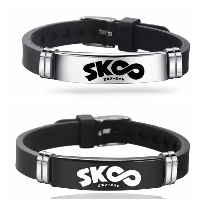 

Anime Sk8 The Infinity COS Bracelet Stainless Steel Infinite Skateboard Silicone Wearable Adjustable Bracelet
